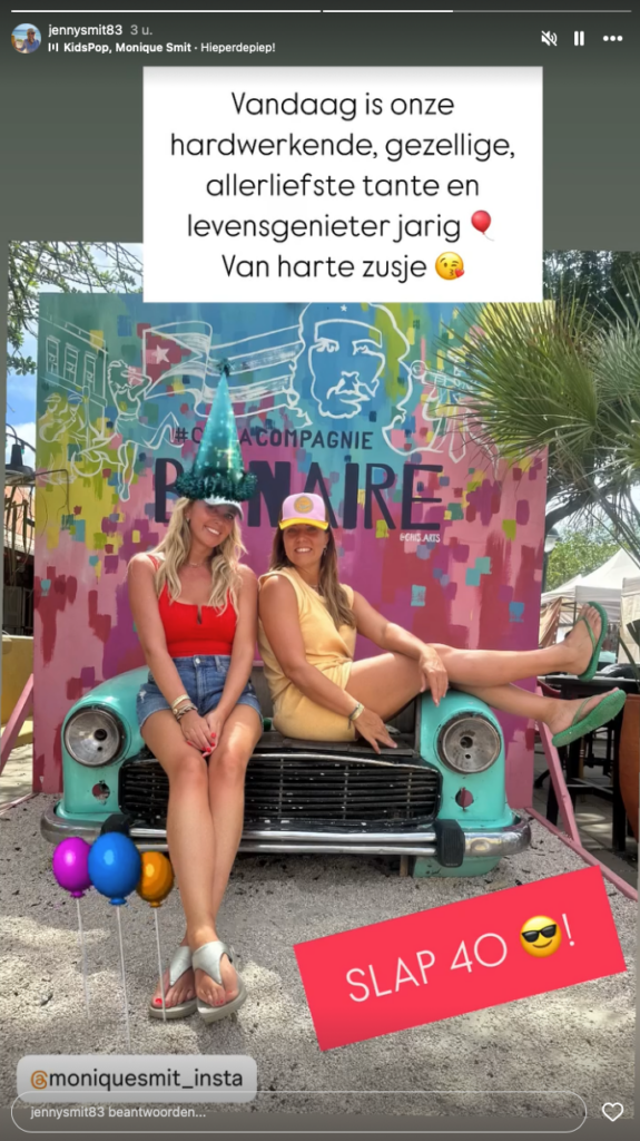 Jenny Smit insta post Monique jarig - Fabulous mama